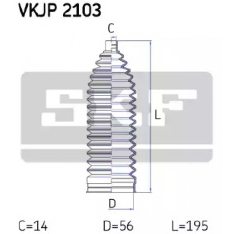 VKJP 2103 SKF - Пильовик привідного валу